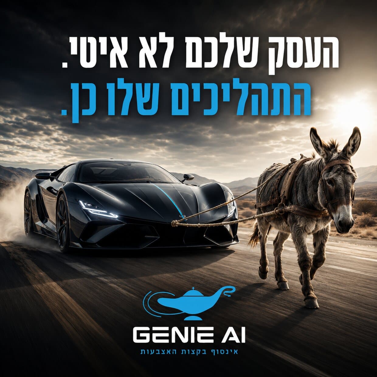 מכונית ספורט רתומה לחמור - העסק שלכם לא איטי, התהליכים שלו כן